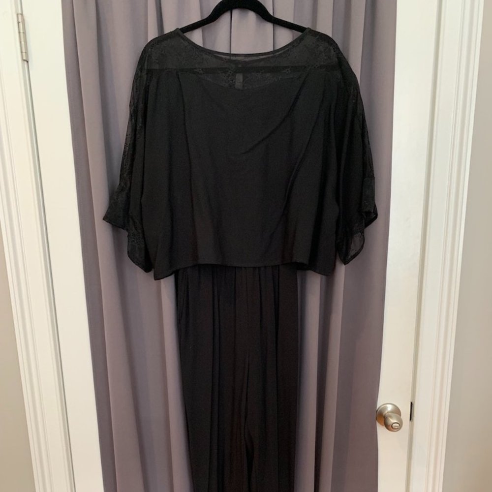 Zara Black Jumpsuit with Lace Detail